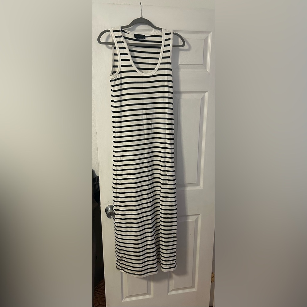 Hatch Jamie Striped Maternity Maxi Dress
